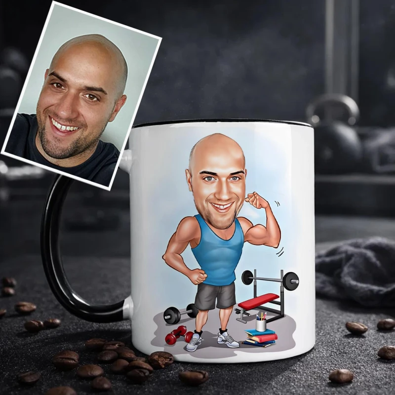Vtipný darček pre mužov fitness k narodeninám, Vianociam | hrnček s potlačou