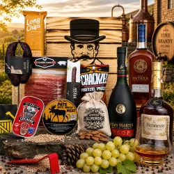 Opálená darčeková debna s páčidlom Škótska Whiskey | Darčekové balenie s whisky