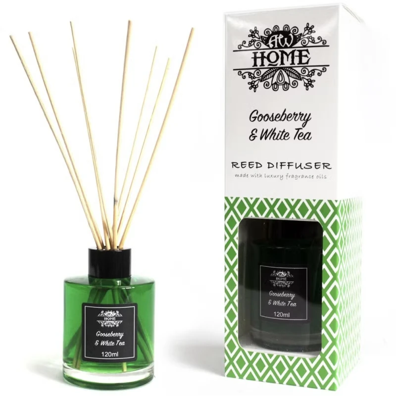 Domácí Vonný Difuzér -Angrešt a Bílý Čaj 120ml