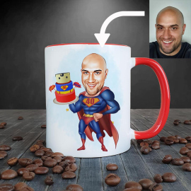 Hrnček s karikatúrou supermana