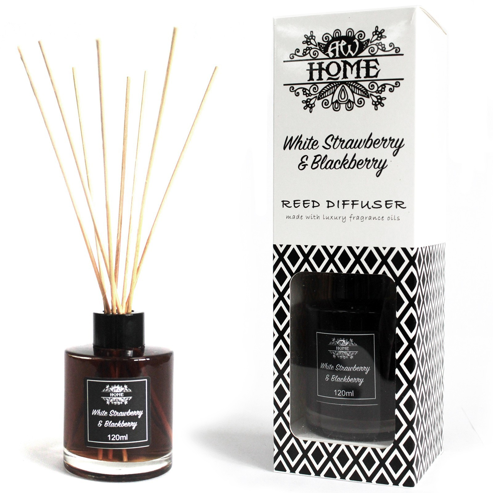 Domácí Vonný Difúzer - Biela Jahoda a Ostružina 120ml